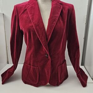 Vintage Velvet Blazer in Rich Burgdany By Hooper Associates